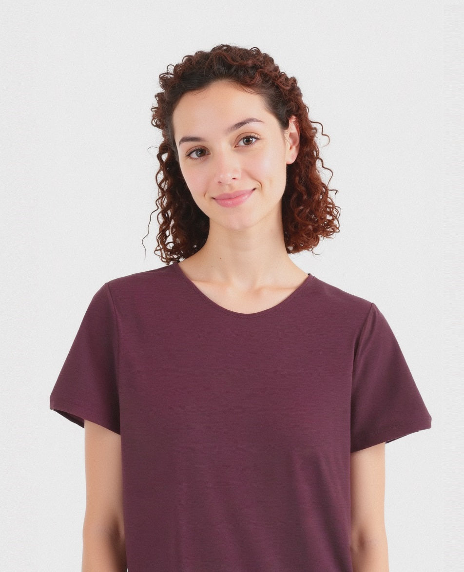 T-SHIRT BASICA - Bordeaux