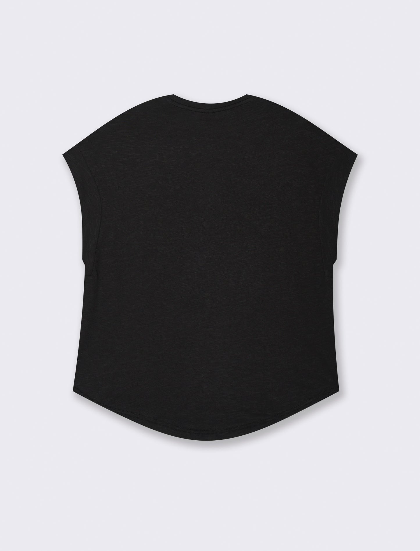 T-SHIRT CON MANICA AD ALETTA - Nero