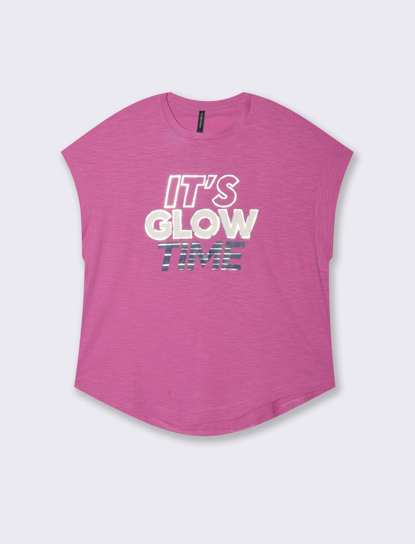 T-SHIRT CON MANICA AD ALETTA - Fuxia azalea