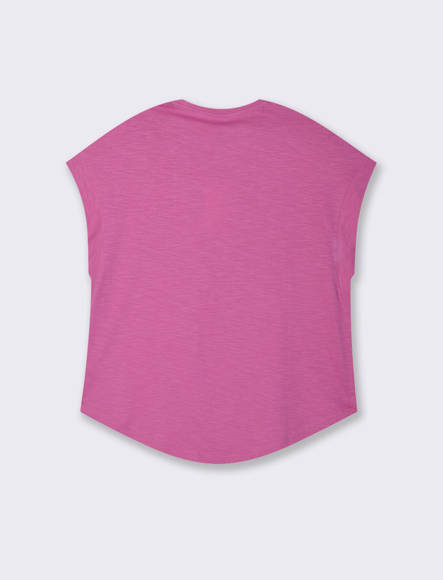 T-SHIRT CON MANICA AD ALETTA - Fuxia azalea