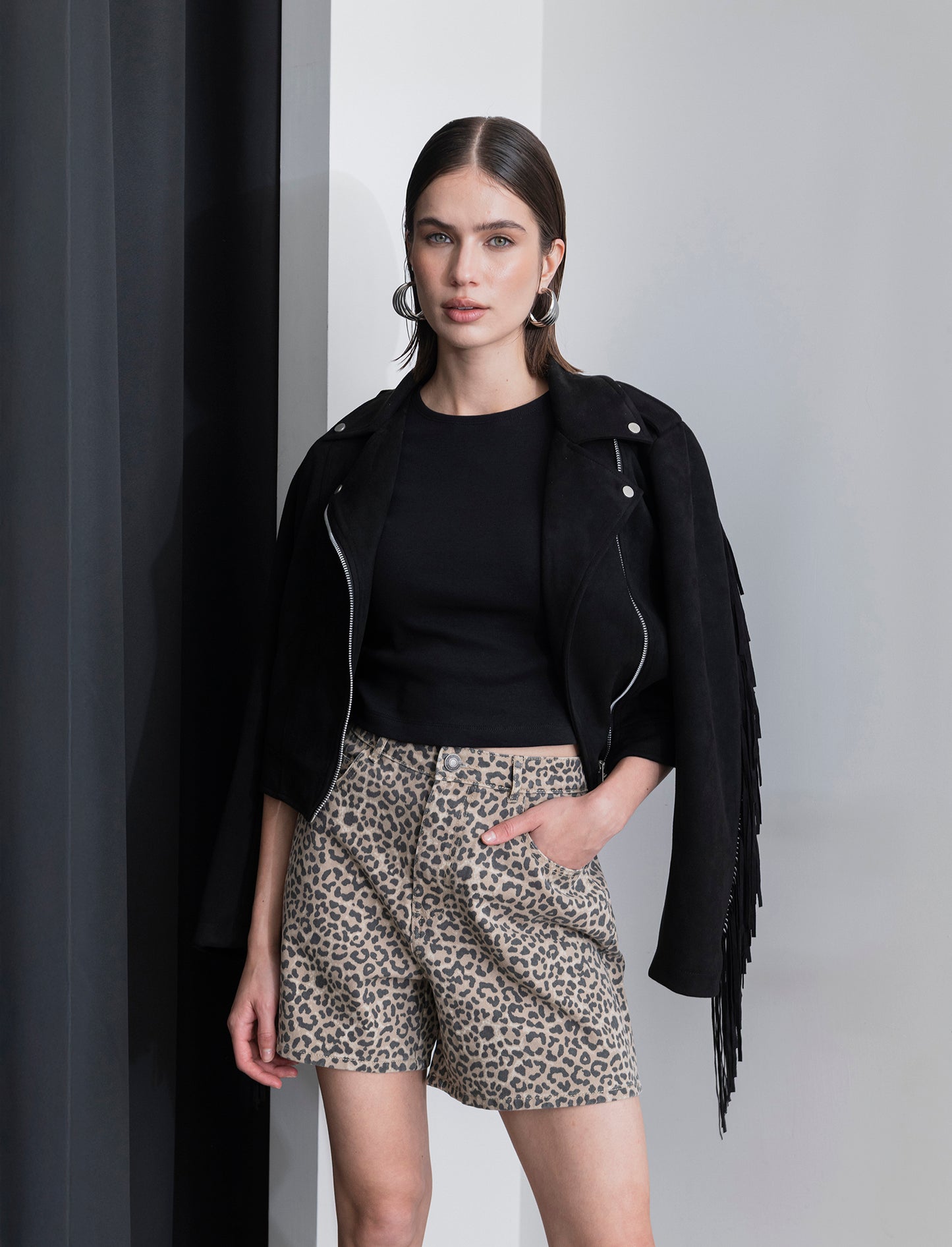 T-SHIRT CROP - Nero