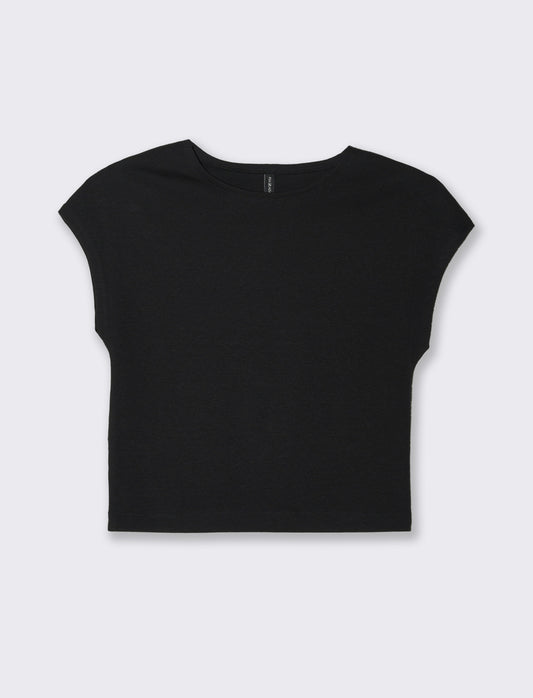T-SHIRT CROP - Nero