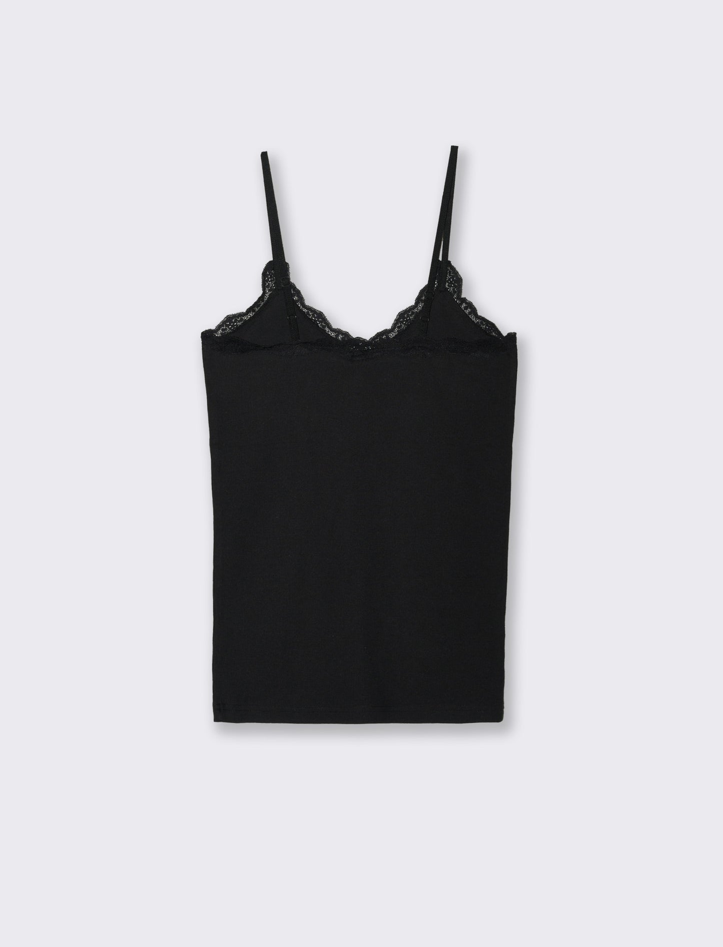 TOP CON PIZZO - Nero