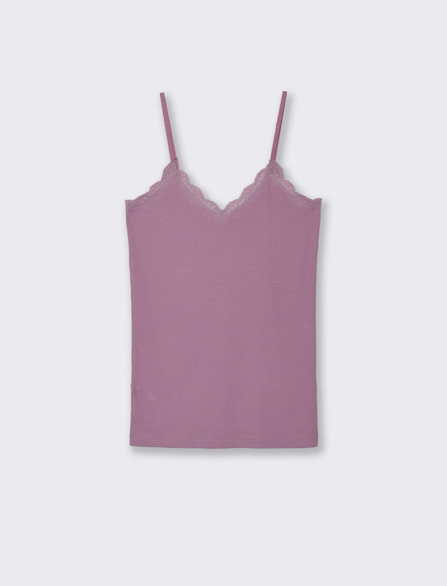 TOP CON PIZZO - Viola malva