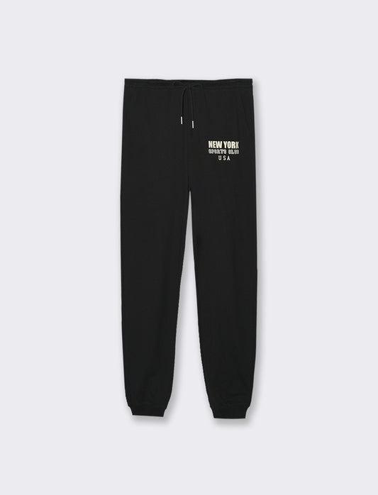 JOGGER CON STAMPA - Nero