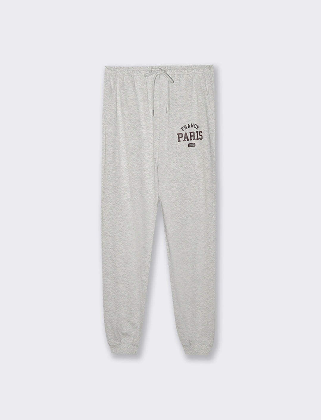 JOGGER CON STAMPA - Grigio chiaro mel.