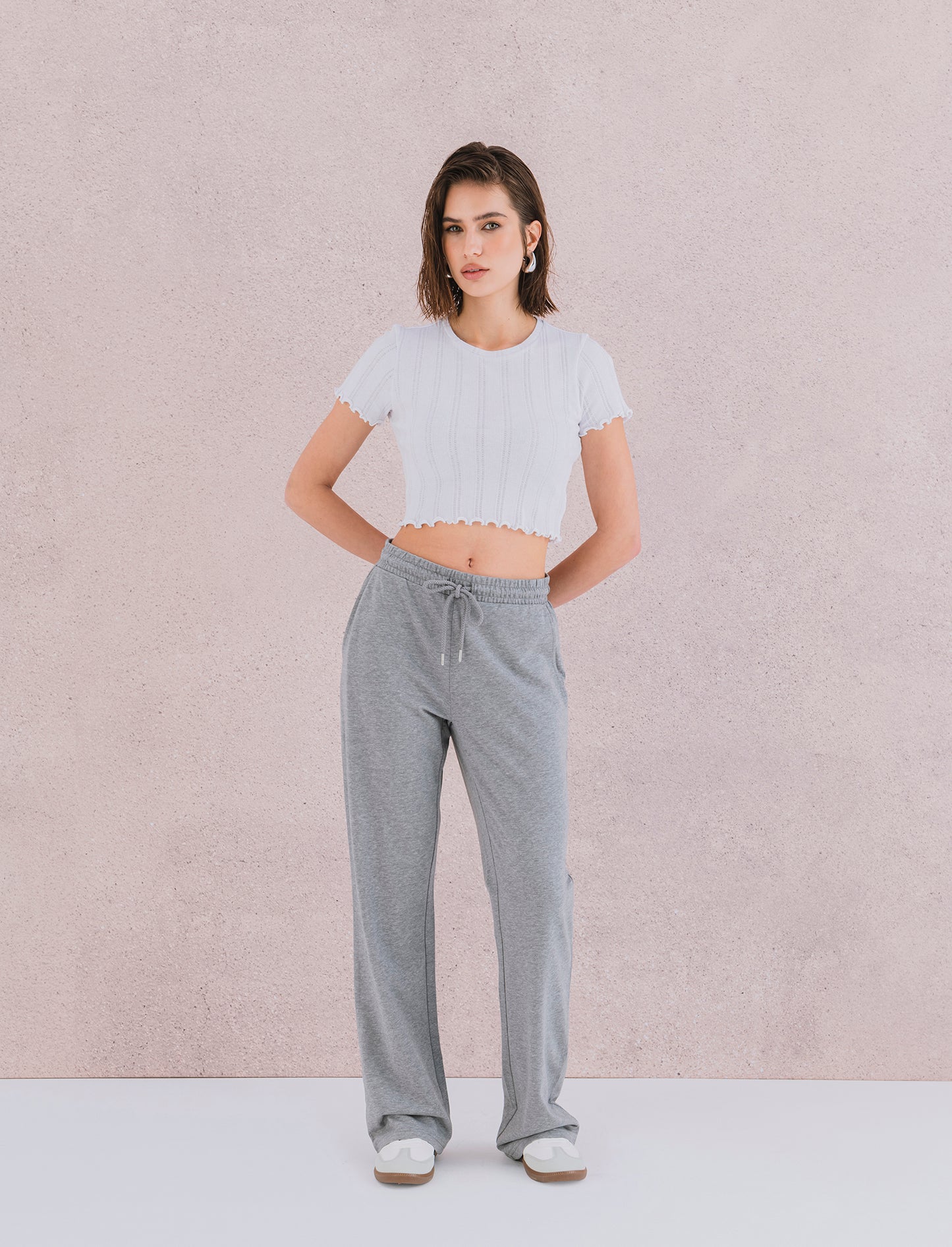 JOGGER CON COULISSE - Grigio mel.