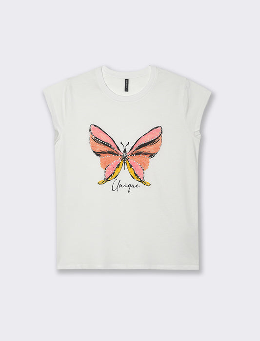 T-SHIRT CON STAMPA E APPLICAZIONI - var 1