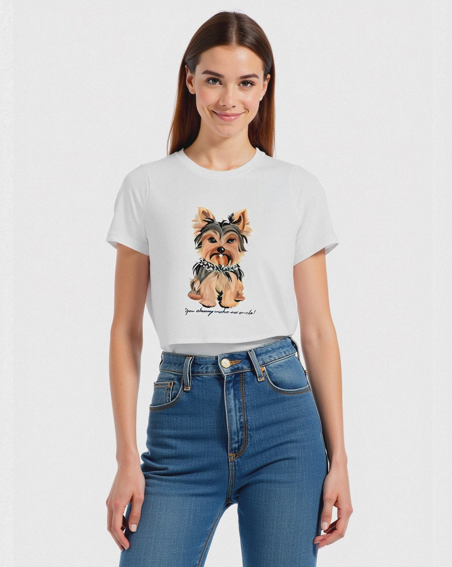 T-SHIRT CON STAMPA E APPLICAZIONI - var 2