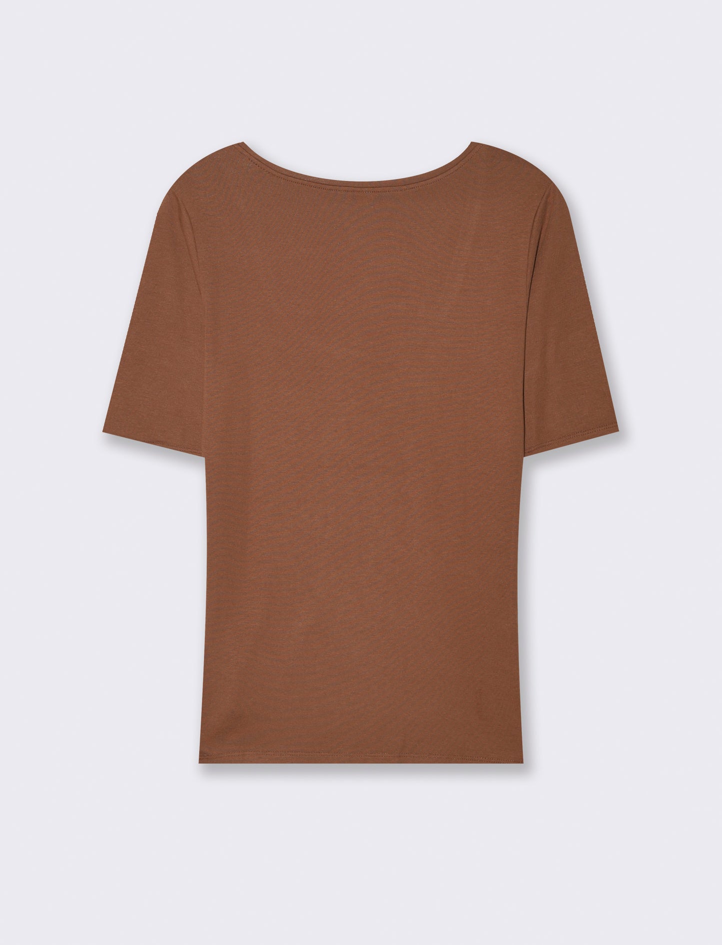 T-SHIRT CON MANICA A 3/4 - Marrone tabacco
