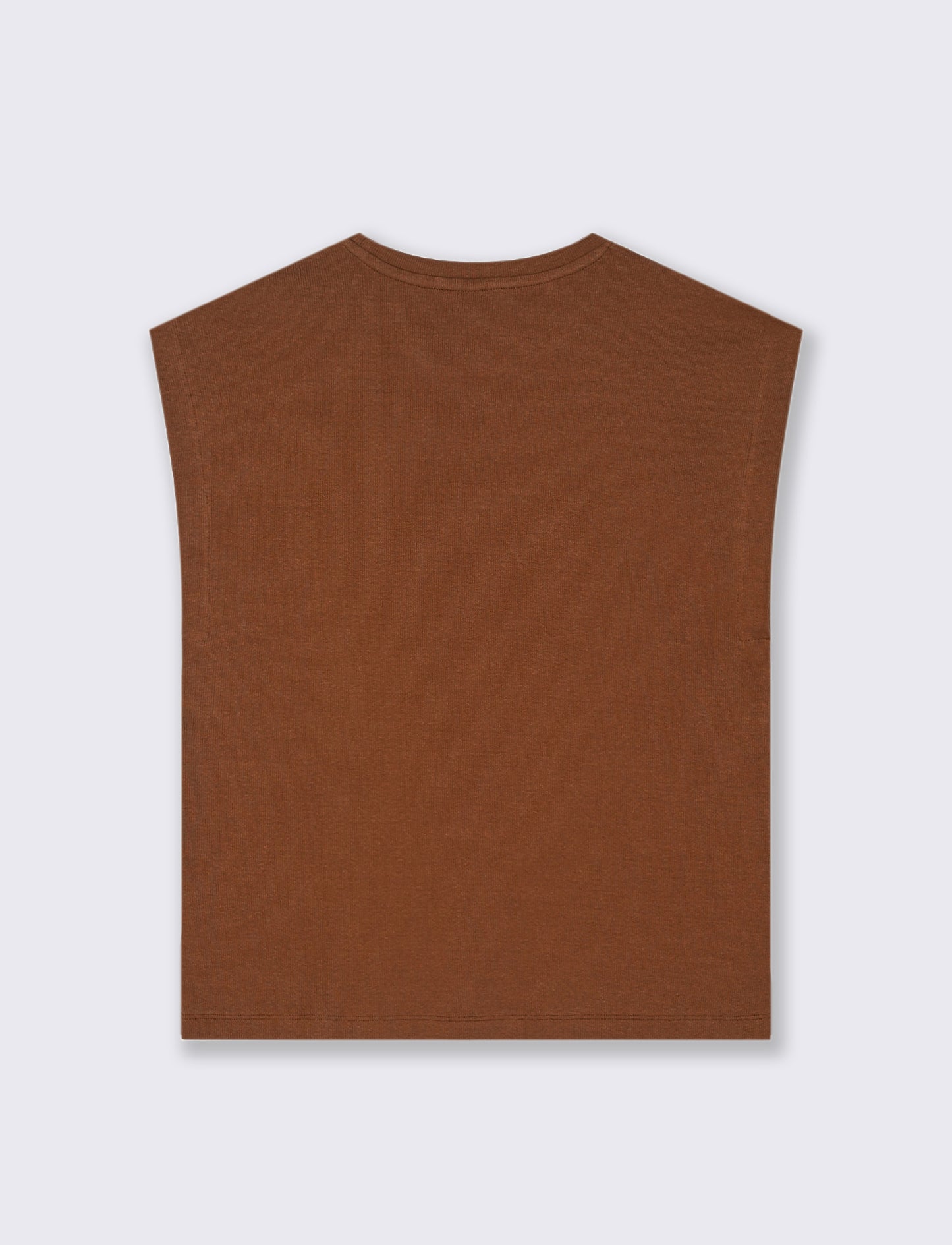 T-SHIRT A COSTE - Marrone tabacco