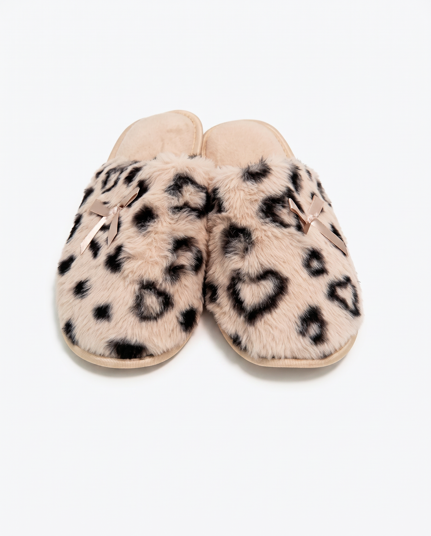Spotted slippers with bow - Animalier