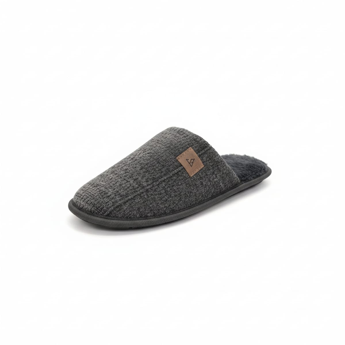 Pantofola da uomo con fodera calda - Grigio