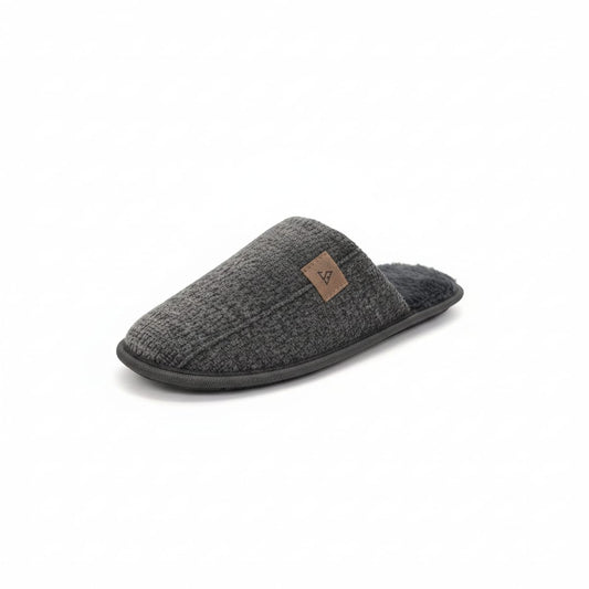Pantofola da uomo con fodera calda - Grigio