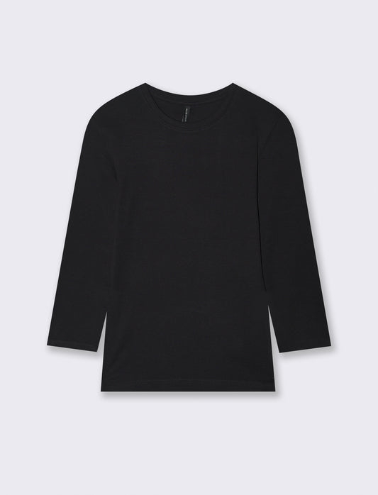 T-SHIRT A COSTE - Nero