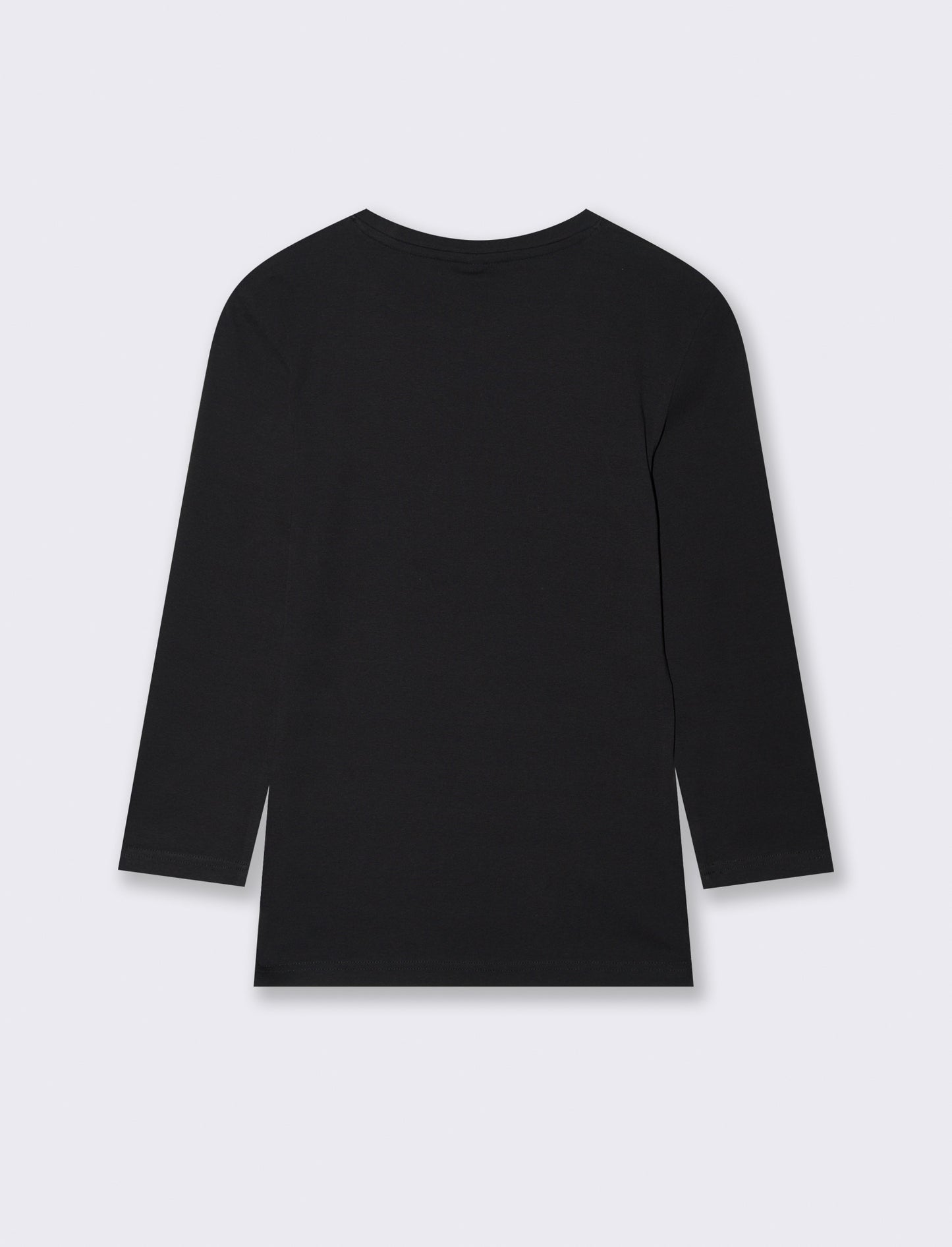 T-SHIRT A COSTE - Nero