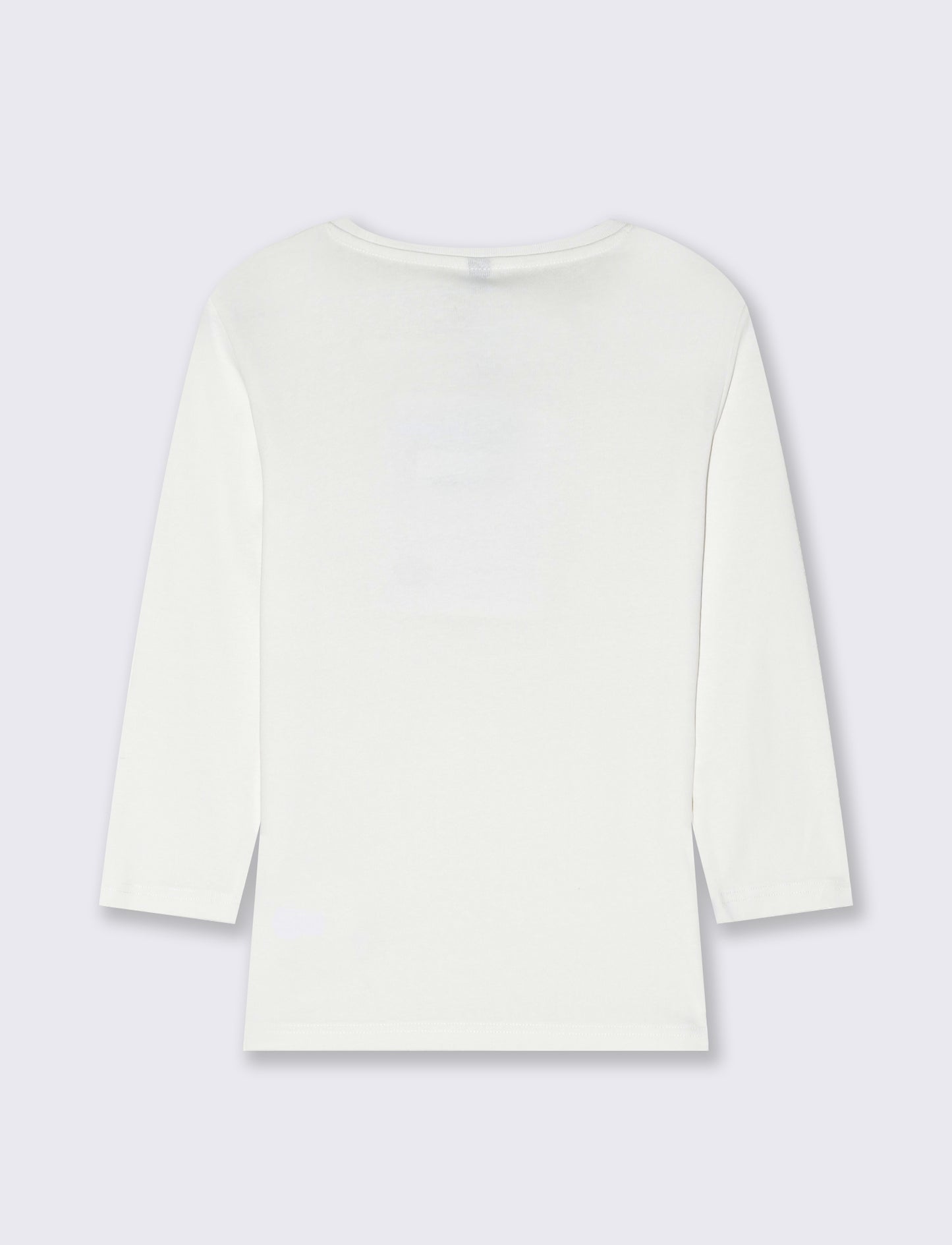 T-SHIRT A COSTE - Bianco latte