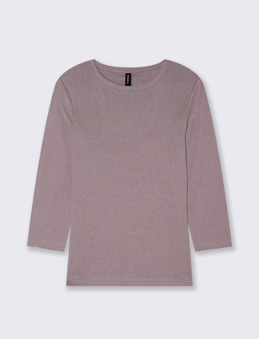 T-SHIRT A COSTE - Viola glicine