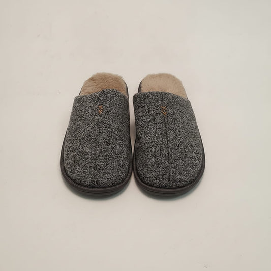 Men's slipper with fur-effect lining - Grey