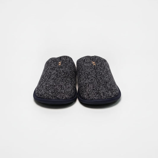 Men's slipper with fur-effect lining - Blue