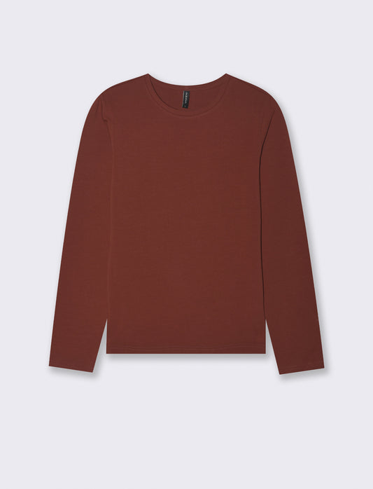 T-SHIRT BASICA - Marrone bruciato