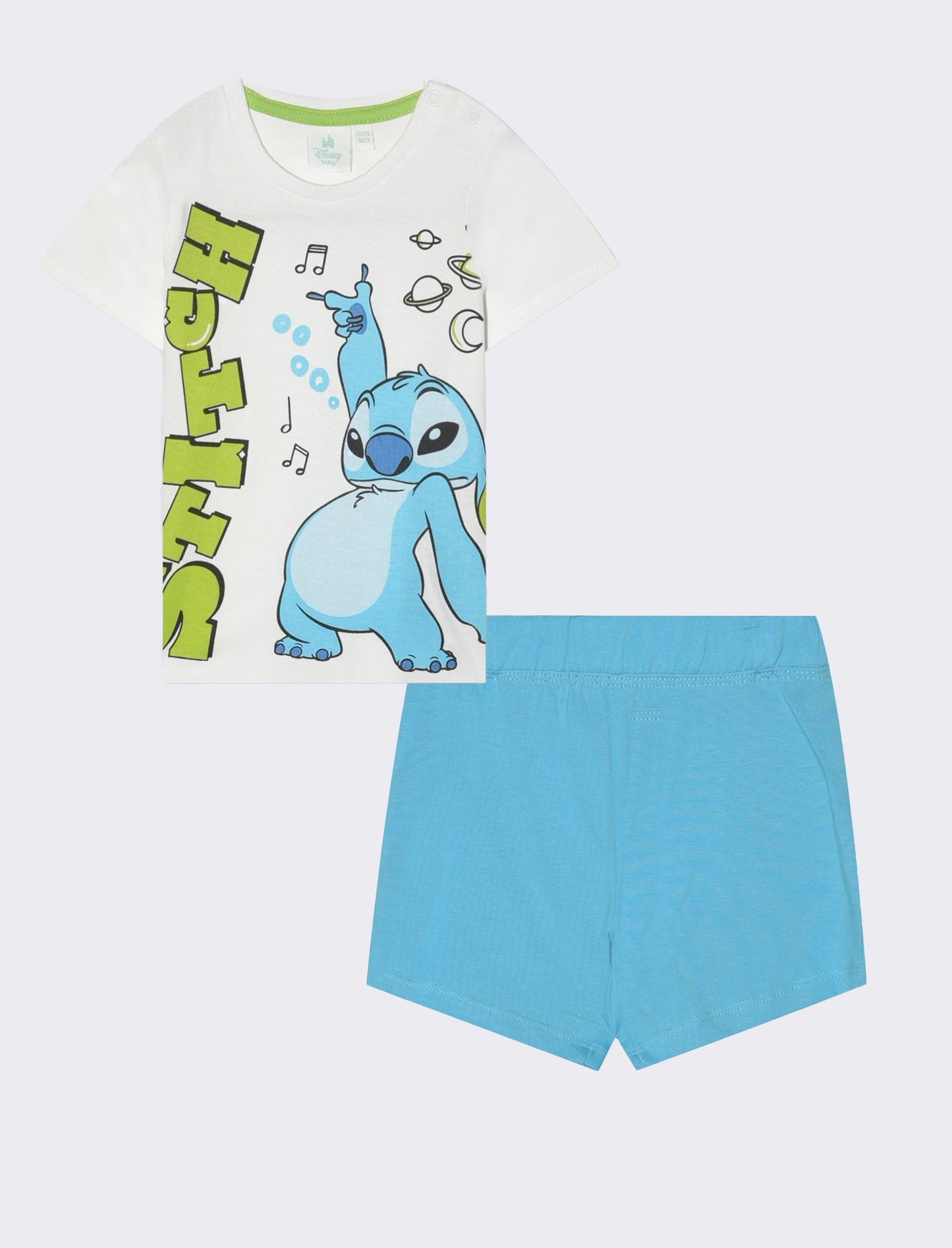 Completino Stitch da neonato - Bianco