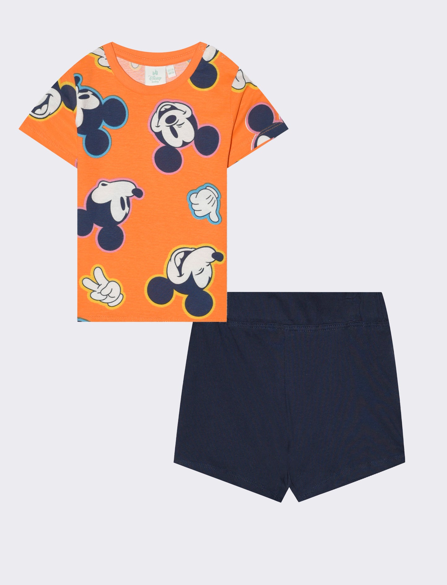 Completo Disney con personaggi da neonato - Arancio