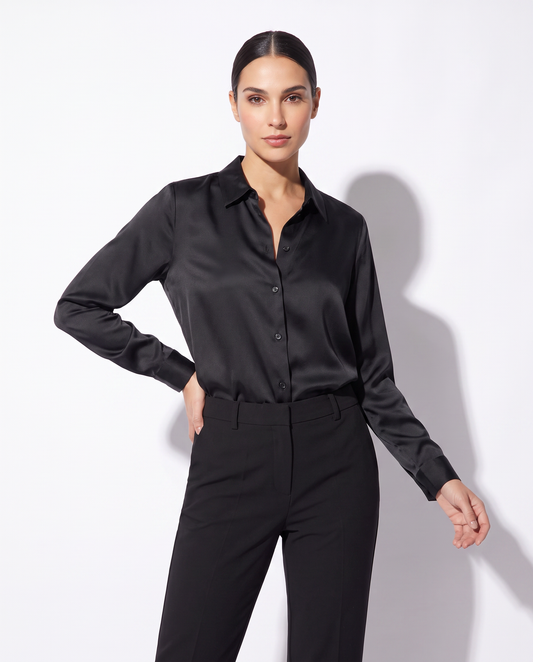 Camicie manica lunga eleganti e versatili - Nero