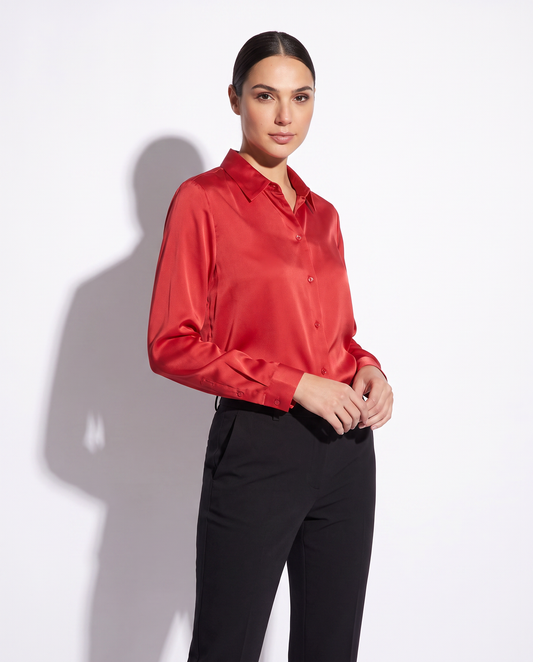 Camicie manica lunga eleganti e versatili - Rosso