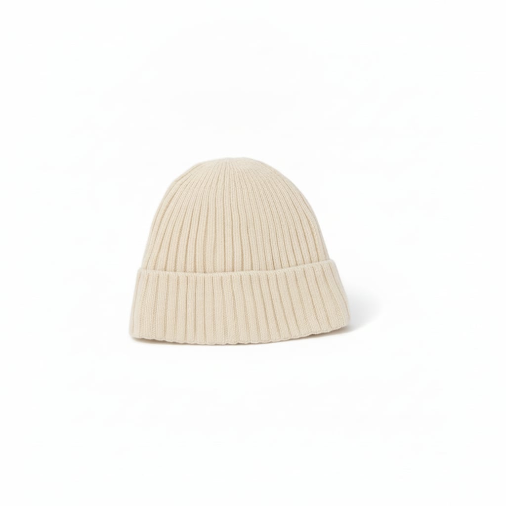Cappello a cuffia con risvolto - Beige