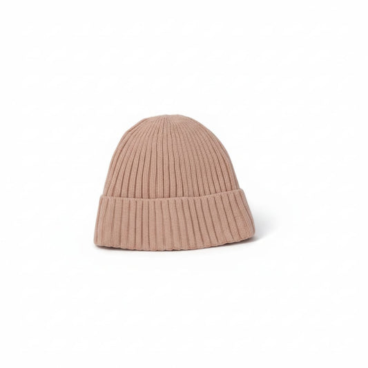 Cappello a cuffia con risvolto - Rosa