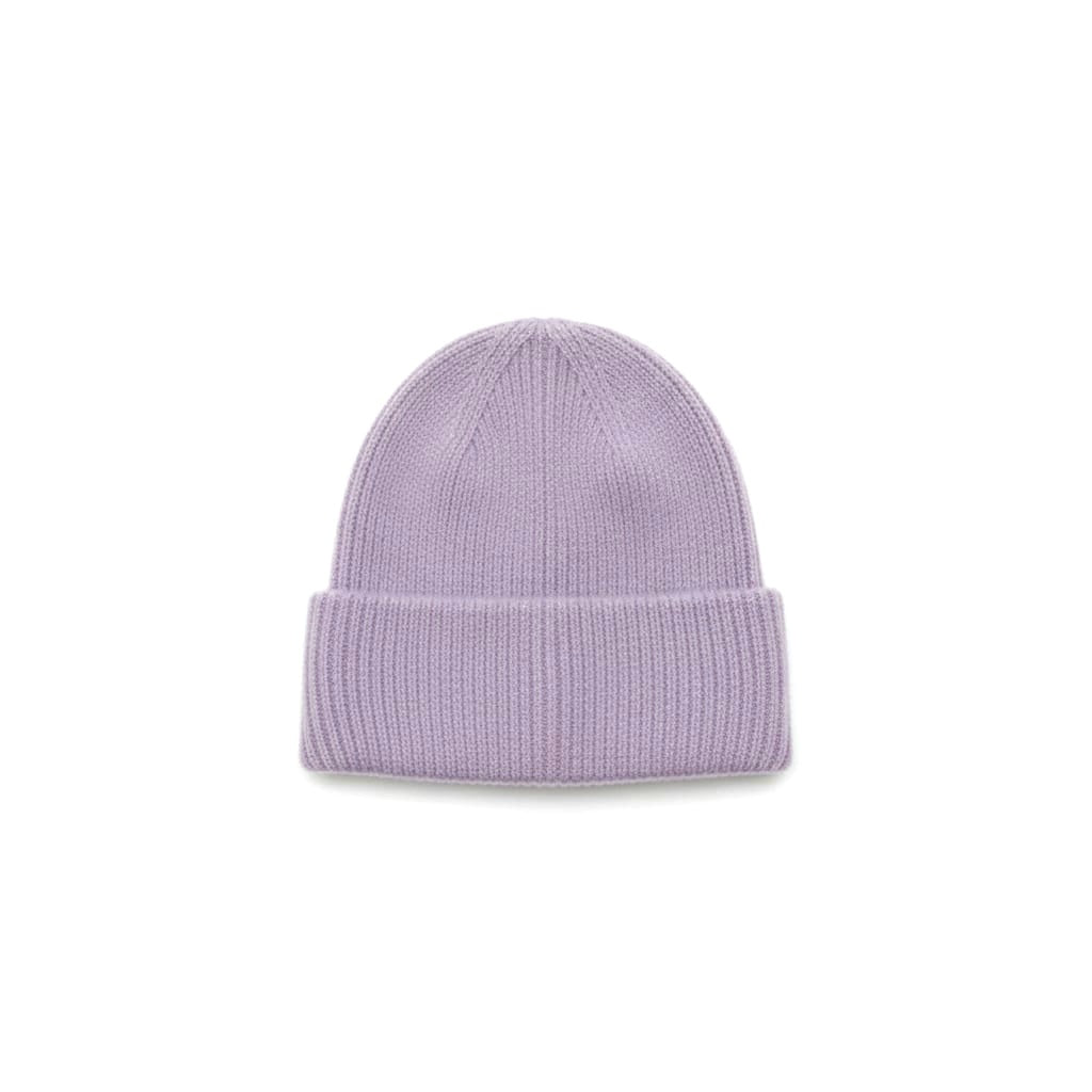 Cappello a coste con risvolto donna - Lilla