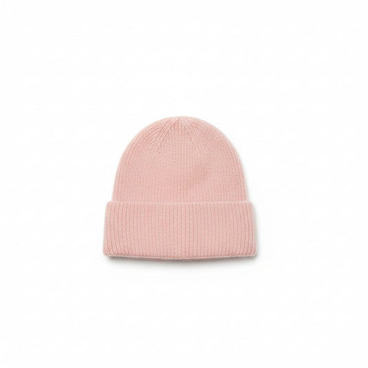 Cappello a coste con risvolto donna - Rosa