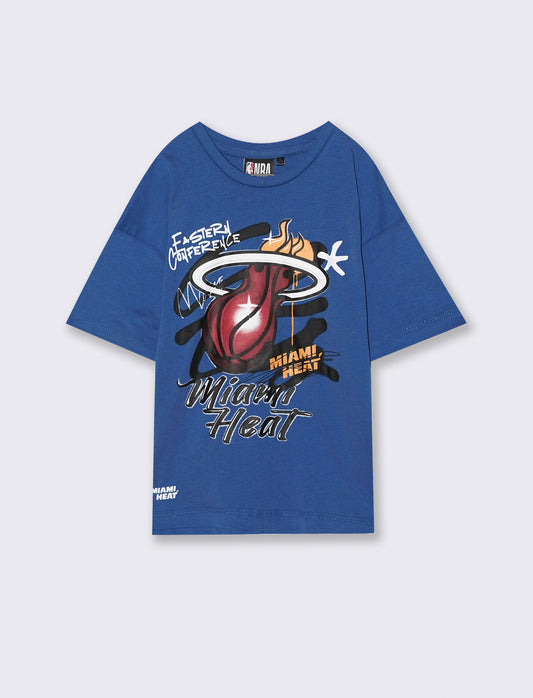 Magliette in cotone NBA da bambino - Blu cobalto