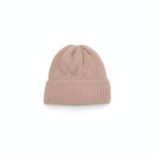 Ribbed Cuff Beanie - Pink