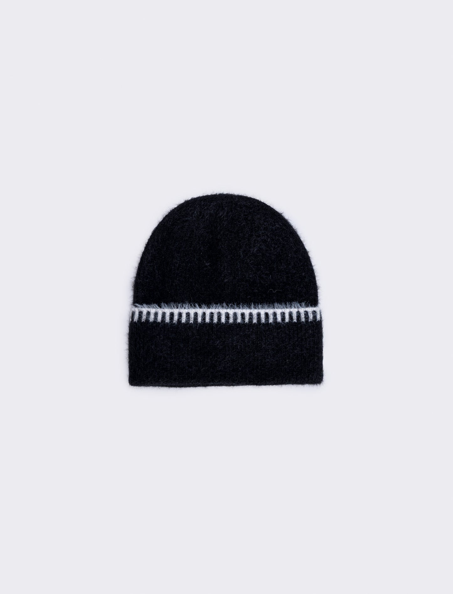 Embroidered Cuff Hat - Black