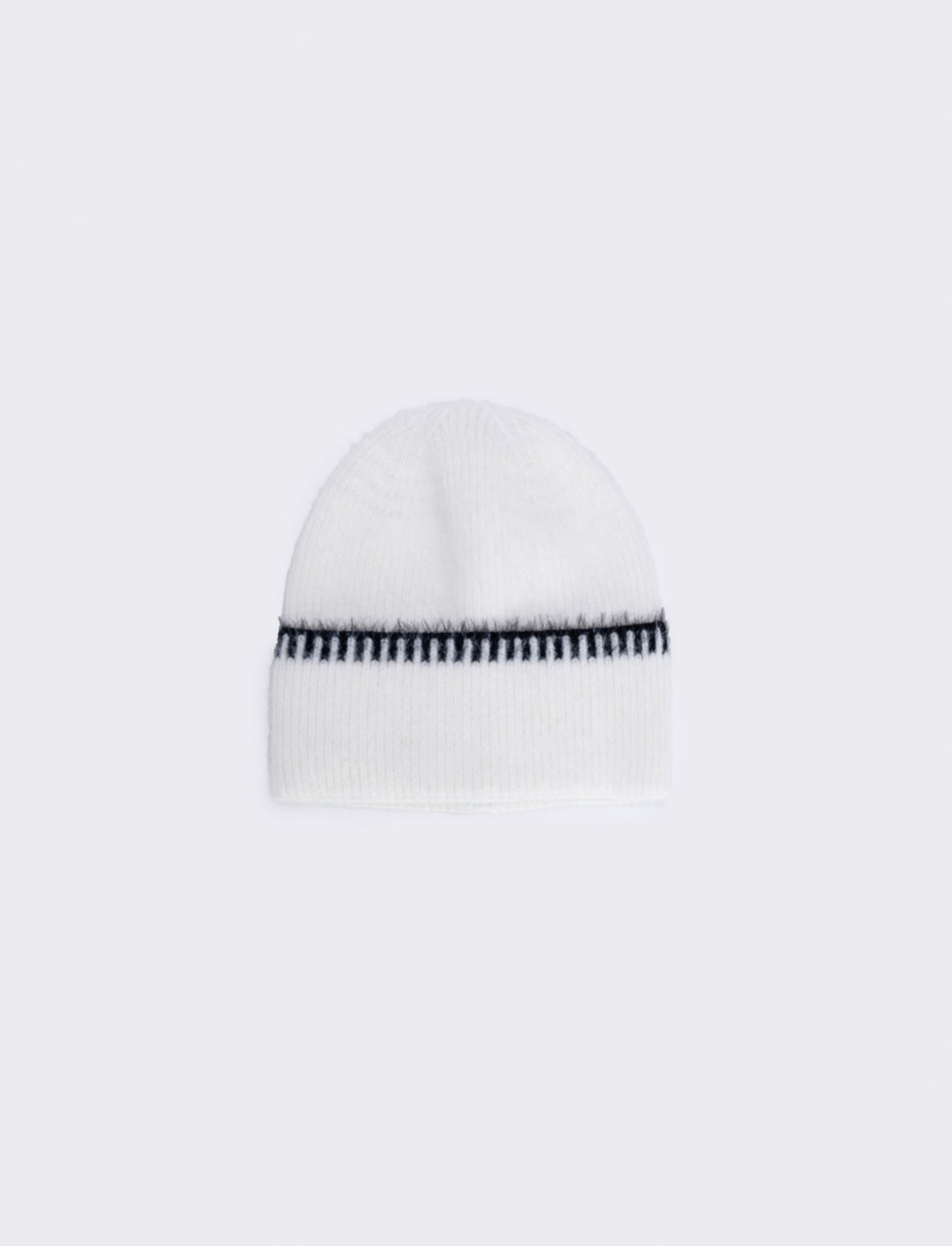 Embroidered Cuff Hat - White