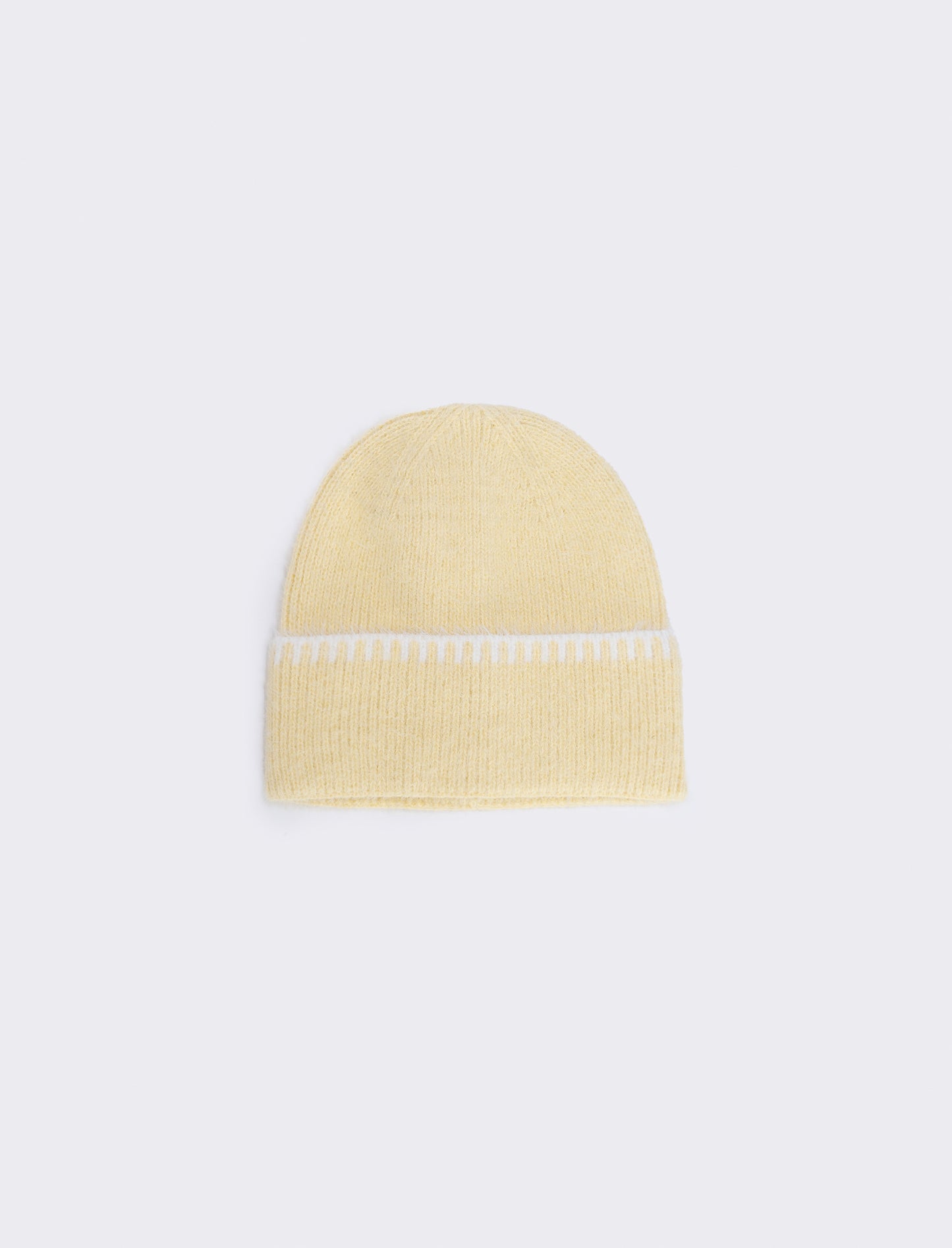 Embroidered Cuff Hat - Yellow