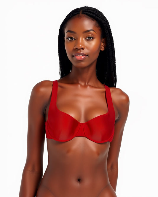Reggiseno mare coppe push up - Rosso