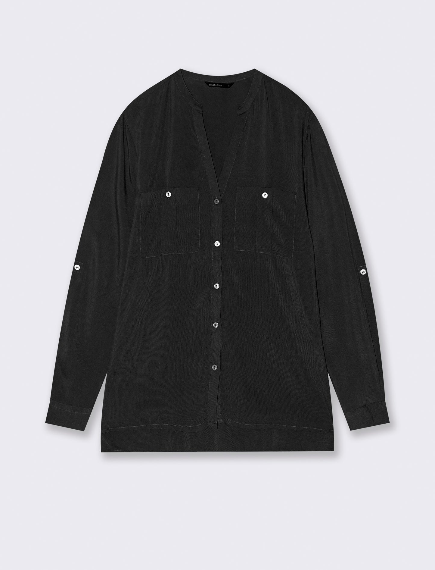 CAMICIA CON TASCHE - Nero