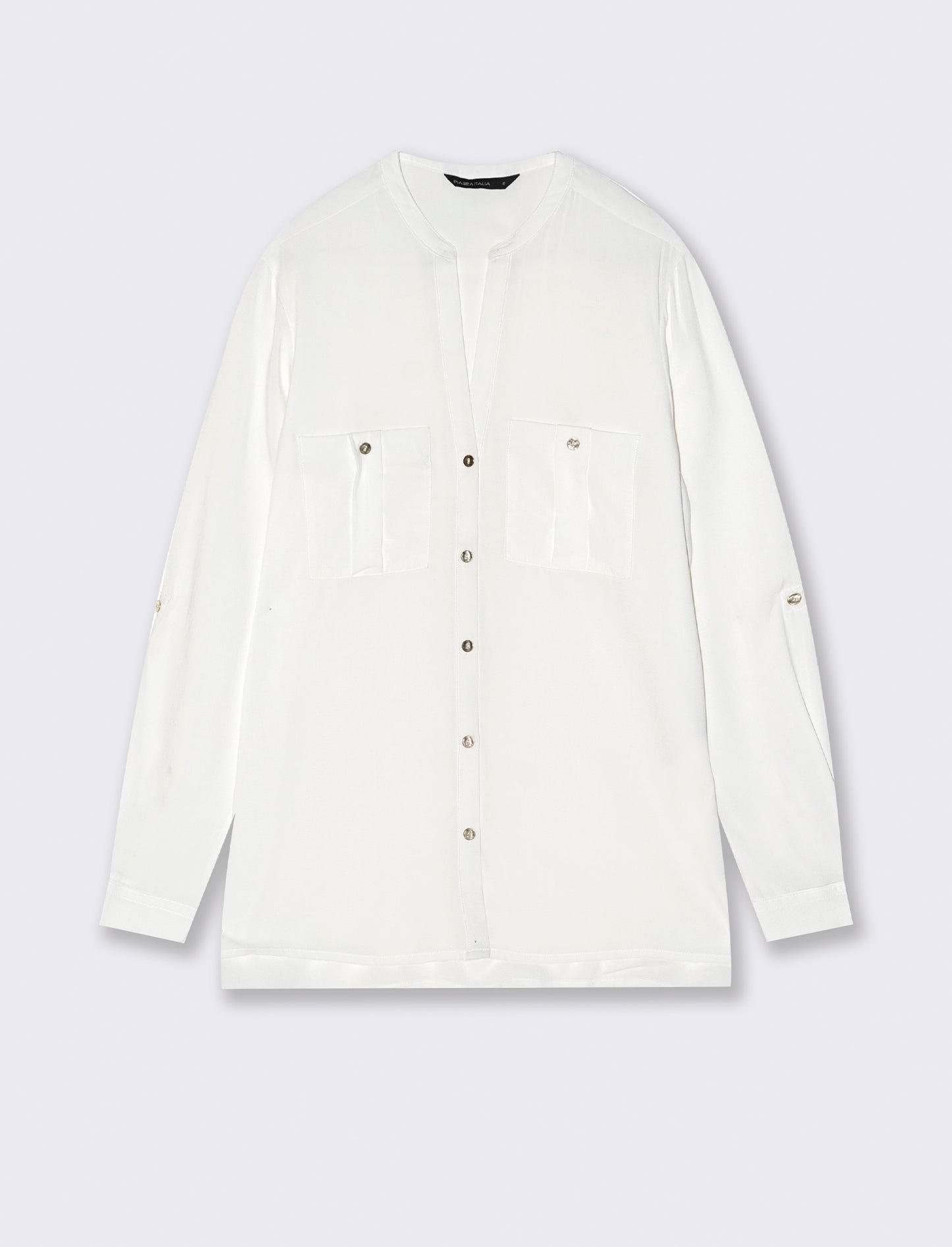 CAMICIA CON TASCHE - Bianco latte