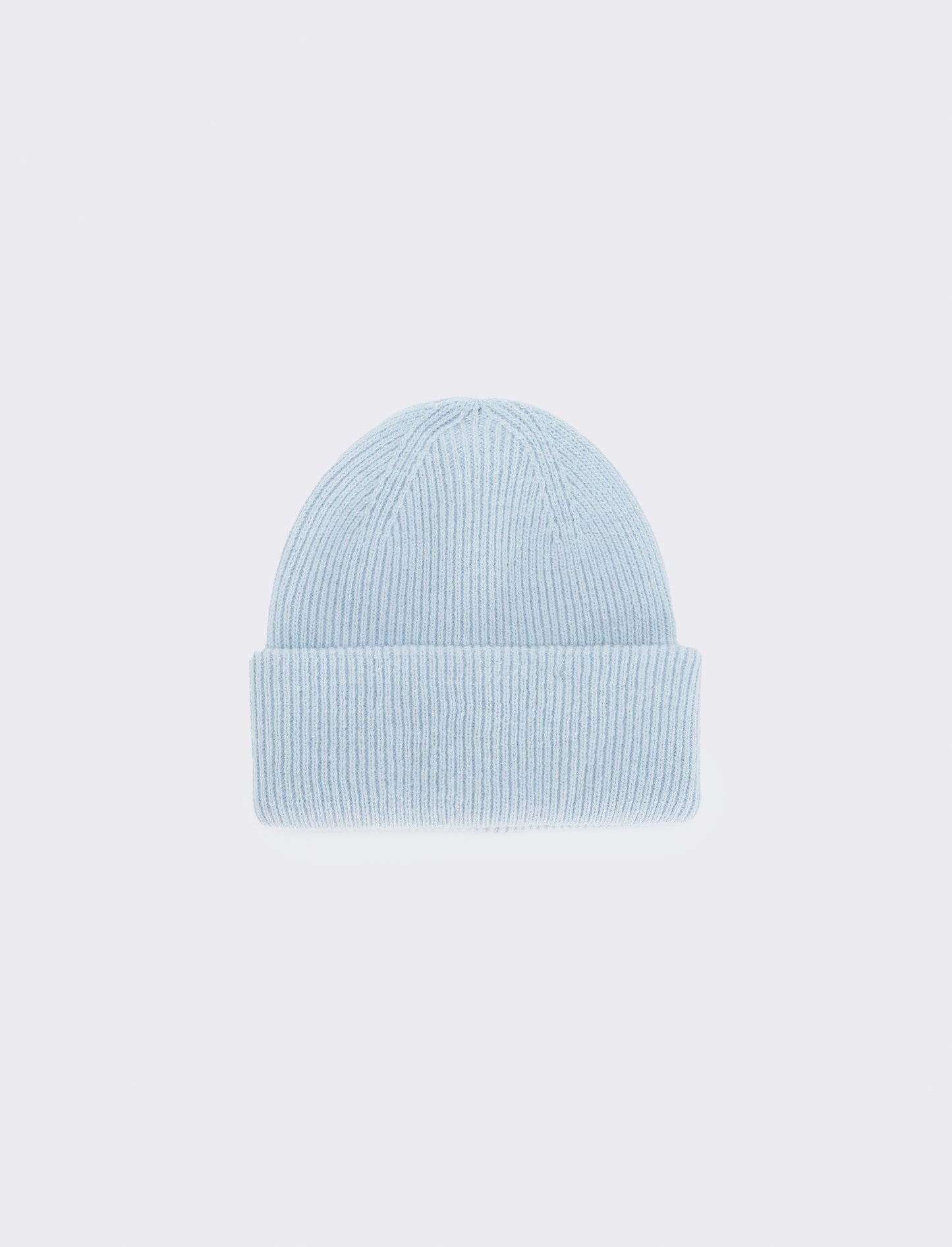 Cappello basic con risvolto - Celeste