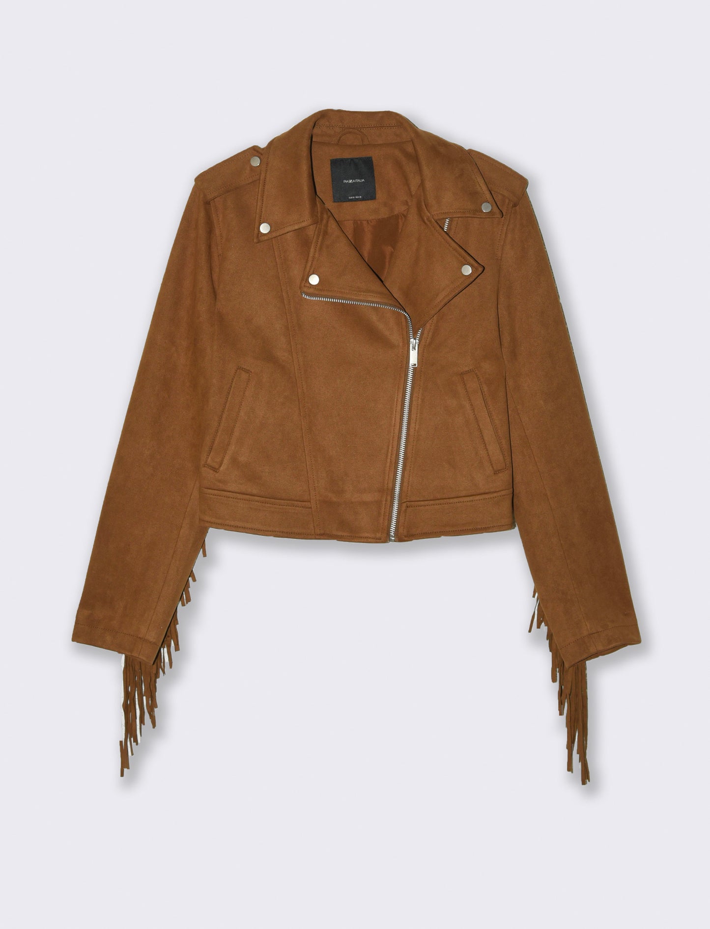 GIACCA CON FRANGE - Cognac