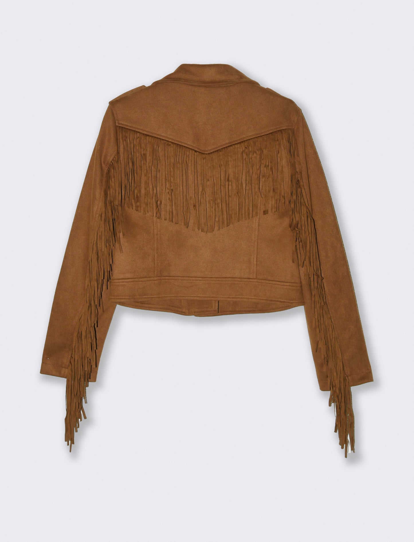 GIACCA CON FRANGE - Cognac