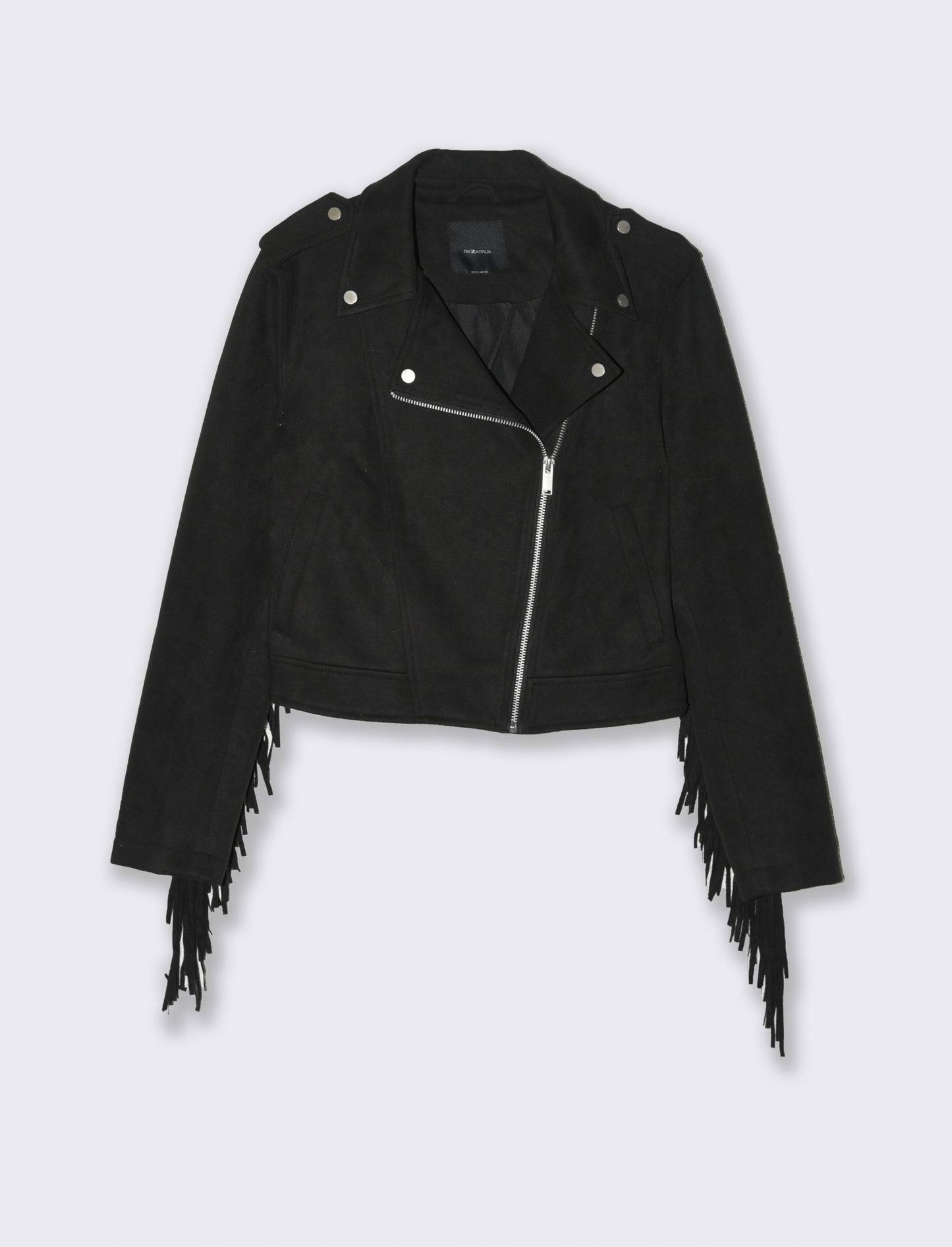 GIACCA CON FRANGE - Nero