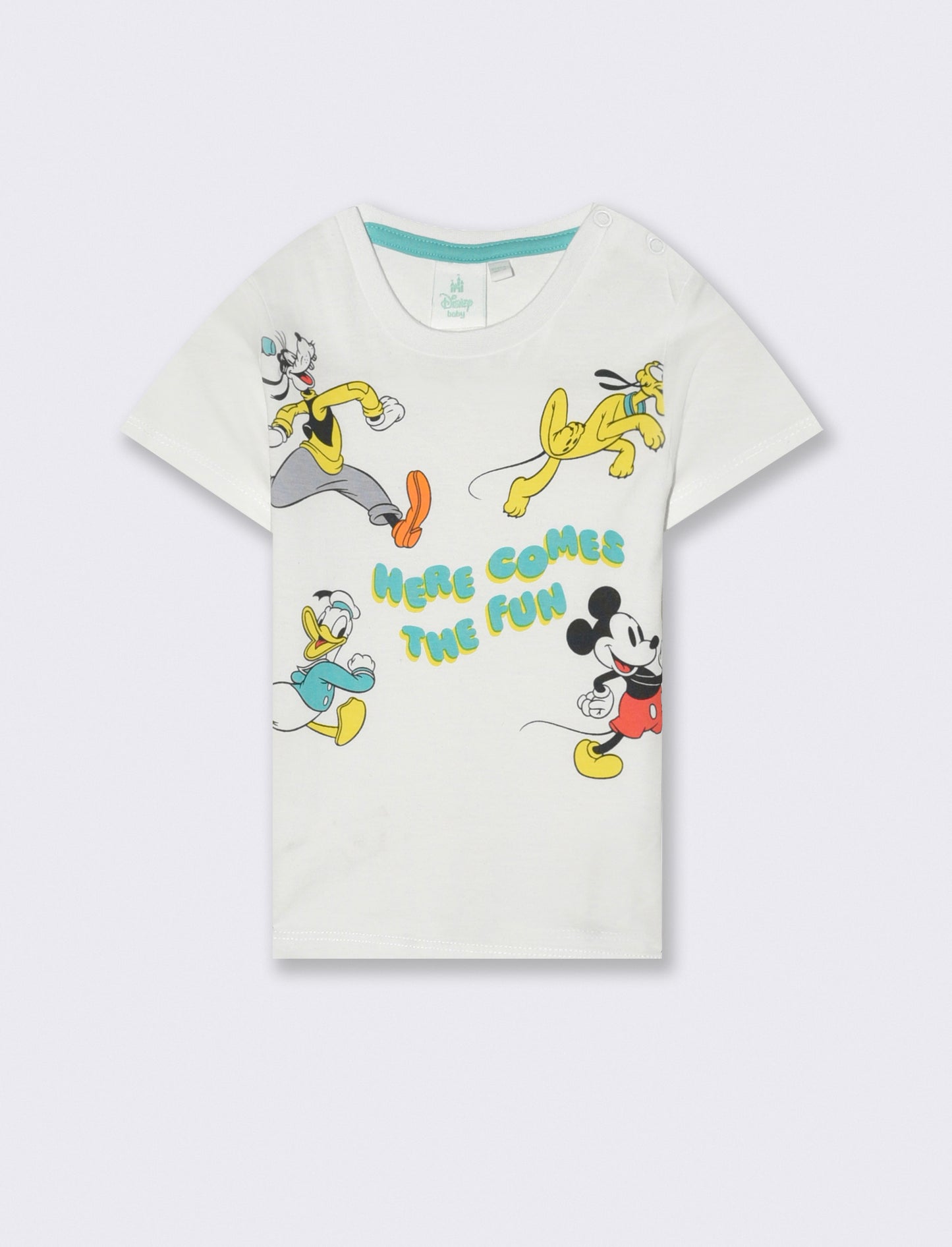 T shirt girocollo con stampa Disney da neonato - Bianco