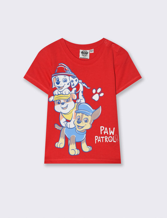 T-shirt girocollo Paw Patrol da neonato - Rosso