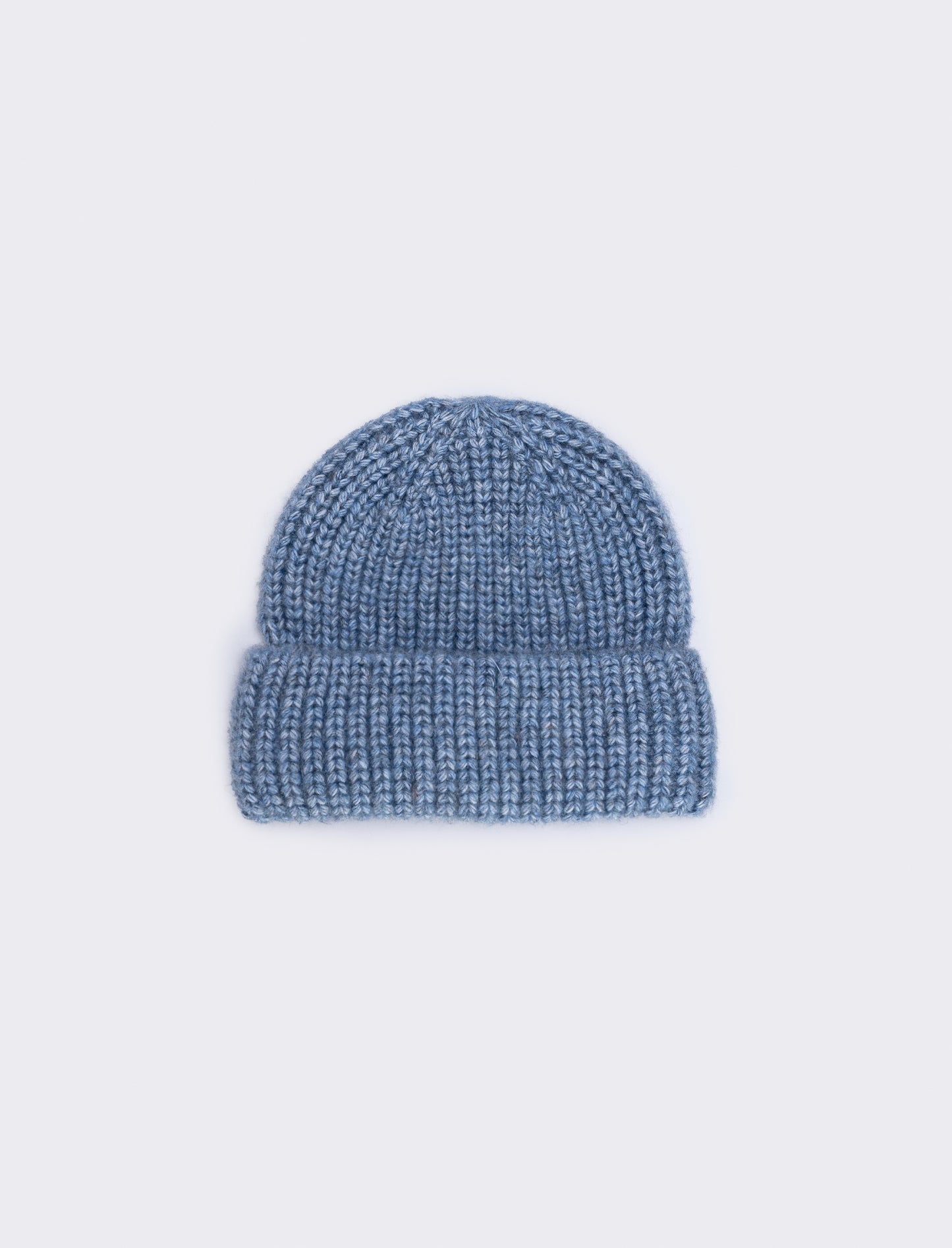 Cappello con risvolto e treccia larga - Denim
