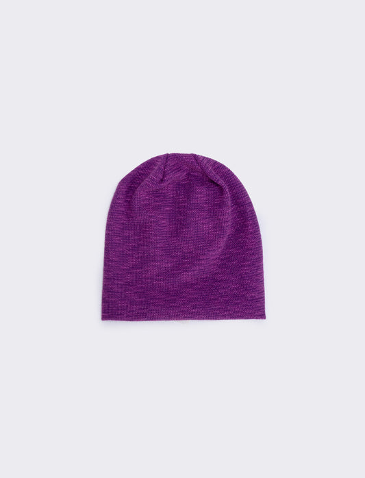 Lurex Beanie for a Glamorous Touch - Purple