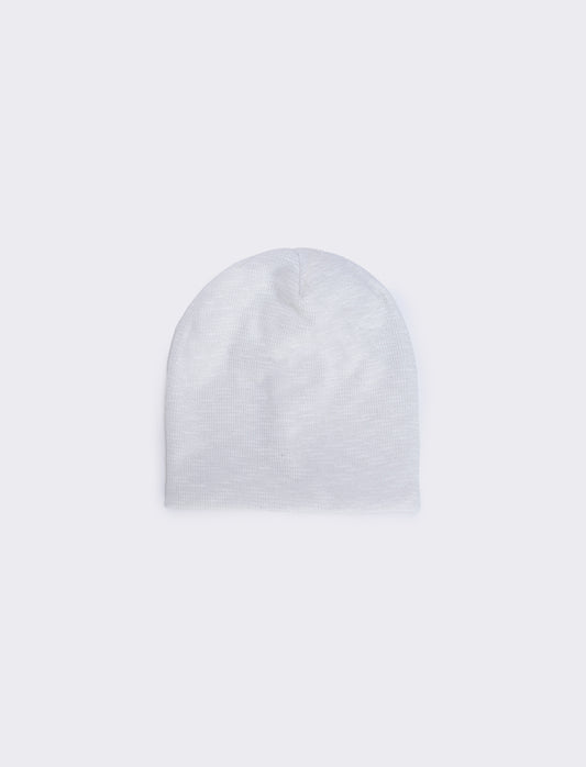 Lurex Beanie for a Glamorous Touch - White